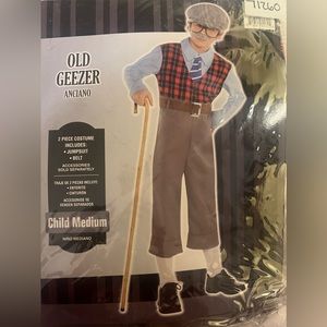 Child Old Geezer Costume. Size 8-10 Med